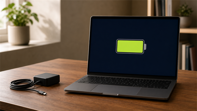 A device charging beside a power outlet